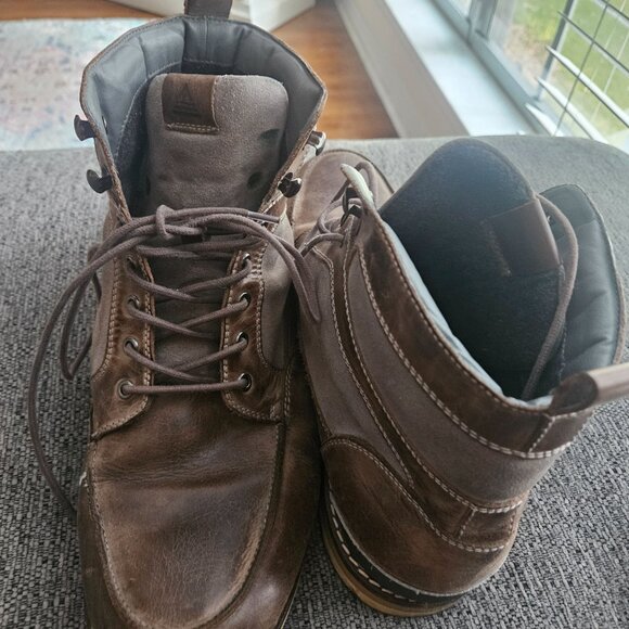 Aldo hightop distressed brown Grey Insulate laceup boots sneaker comfort shoe 12 - Picture 7 of 10